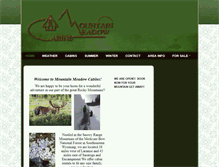 Tablet Screenshot of mtnmeadowcabins.com